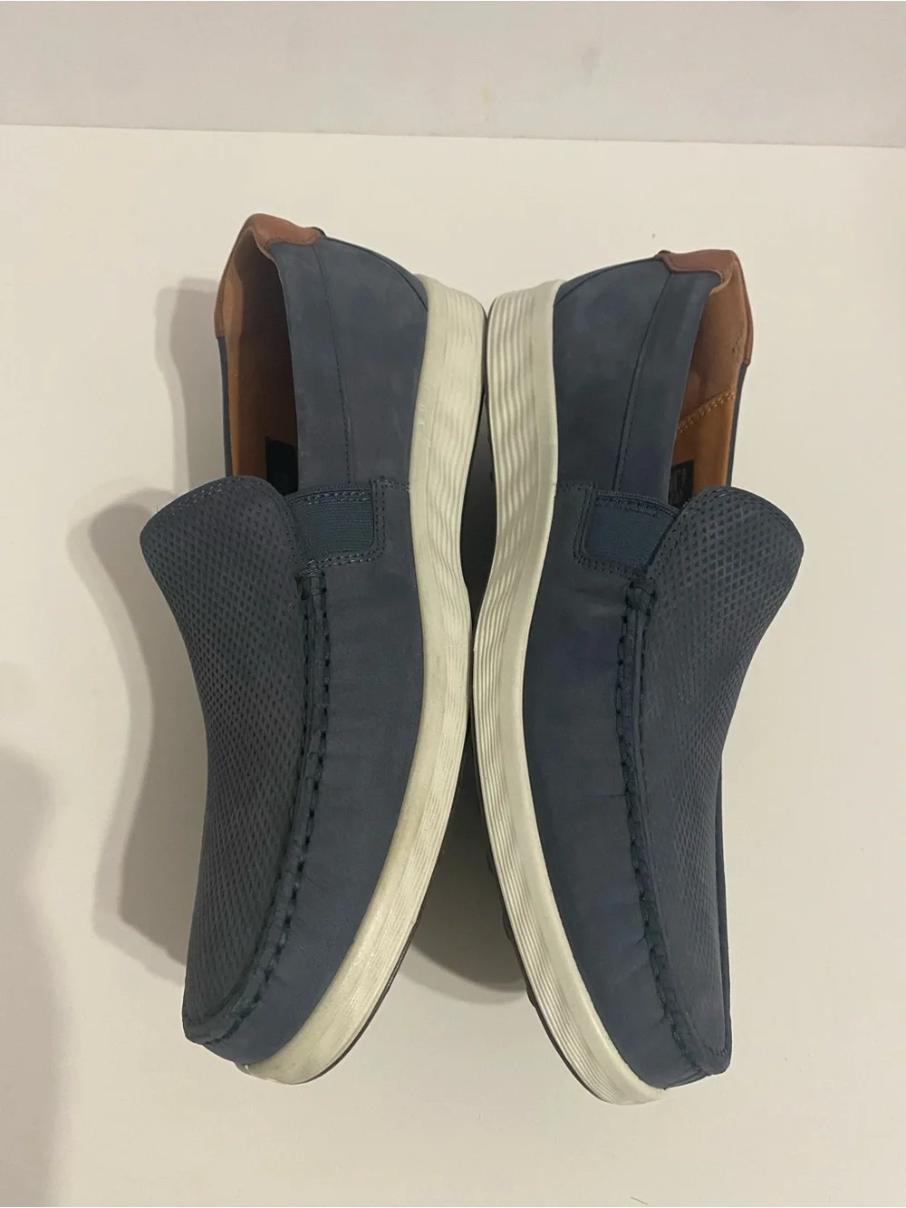 ECCO MEN'S S LITE MOC SLIP-ON Perforated Leather Size 7-7.5 New No Box